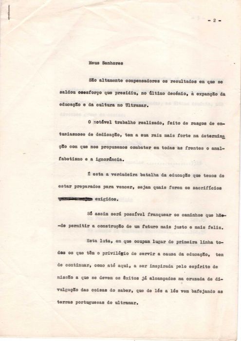 Discursos sobre Educação no Ultramar - Estado Novo (déc. 70)