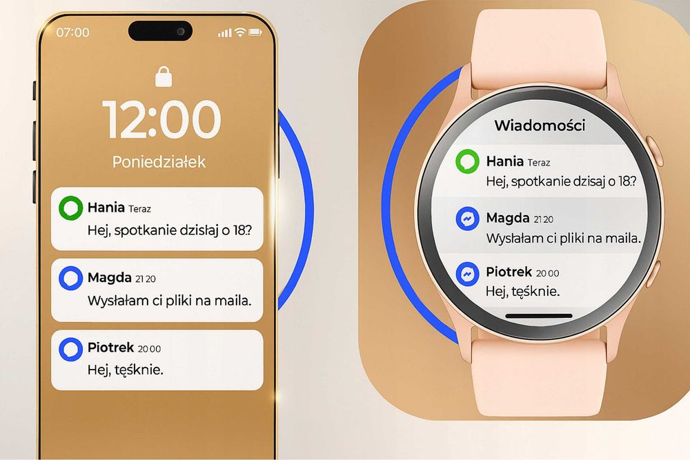 ZESTAW Smartwatch damski polskie menu pomiary sport rozmowy 3 paski