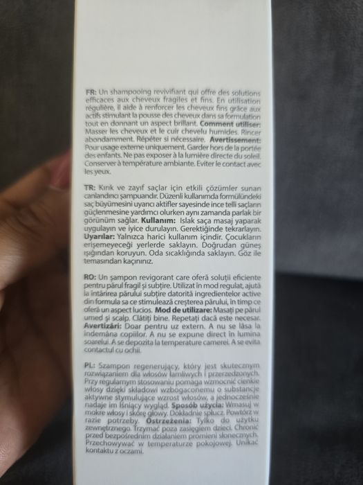Reviving Champú. Especialmente indicado para a queda de cabelo.