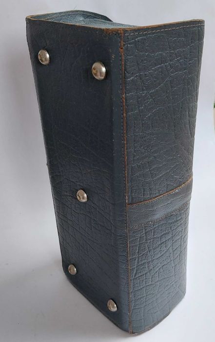 Kuferek w stylu retro skóra naturalna