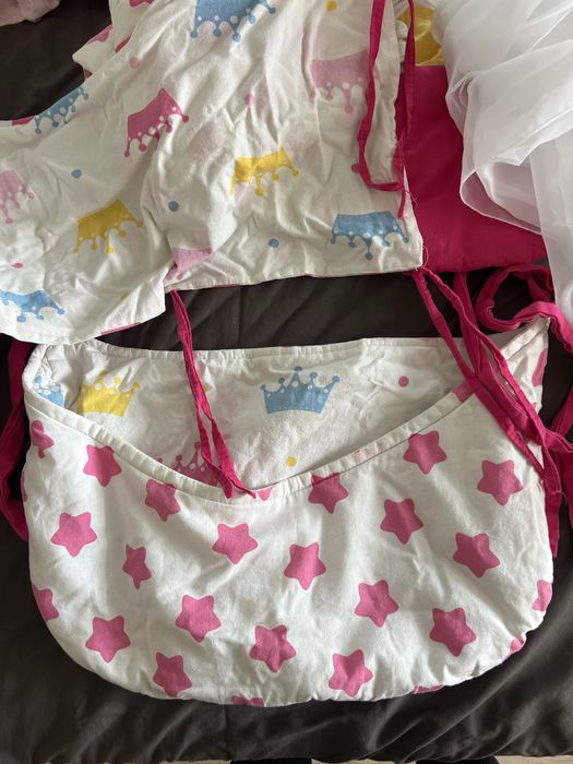 Постіль , борти з наповнювачем , з балдахіном безкоштовно