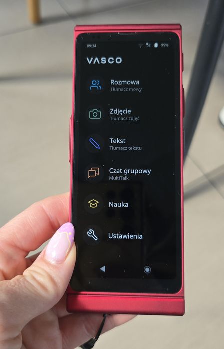 Vasco Translator V4 – kolor czerwony + etui - stan idealny