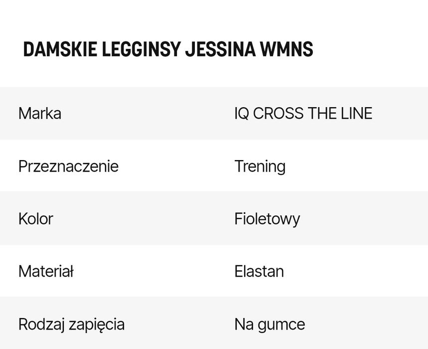 Legginsy IQ cross line rozmiar L