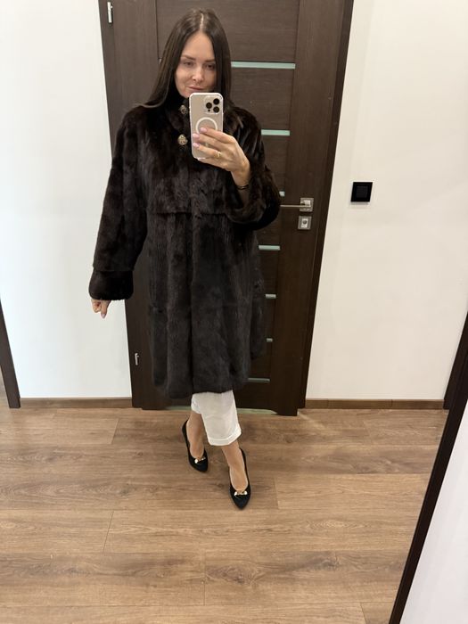 Futro naturalne z norek L XL