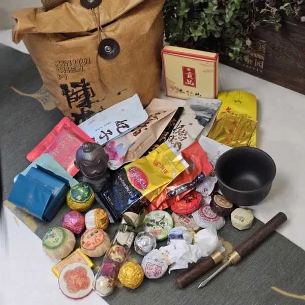 Подарочный большой чайный набор Чайный ритуал, в крафтовой сумочке