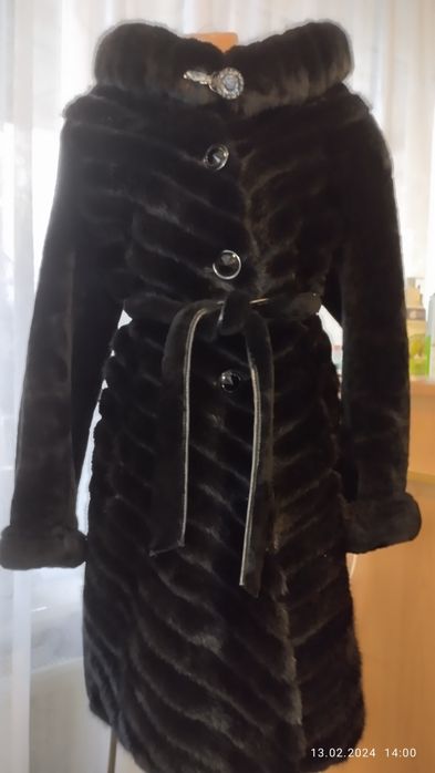 Шуба мутон + норка