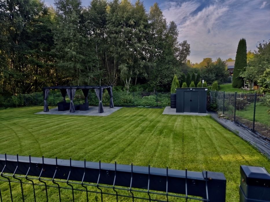 Działka ROD Ruczaj 360 m2| Bezobsługowa: robot koszący, nawodnienie, monitoring, pergola | Gotowa do wypoczynku