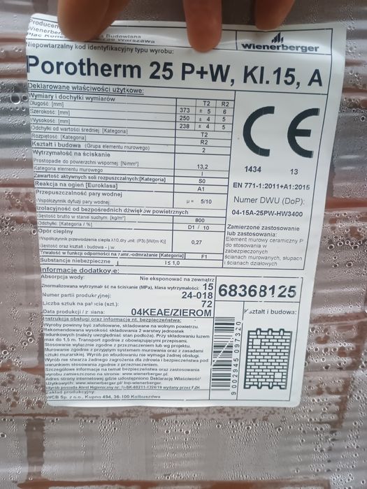 Pustaki ceramiczne Winerberger 25 P+W