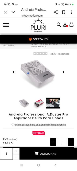 Aspirador de pó de unhas ANDREIA