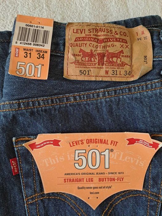 Calças ganga Levis 501