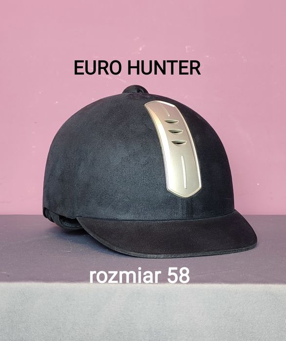 Kask jeździecki Euro Hunter - rozmiar 58 - kolor granatowy / burzowy