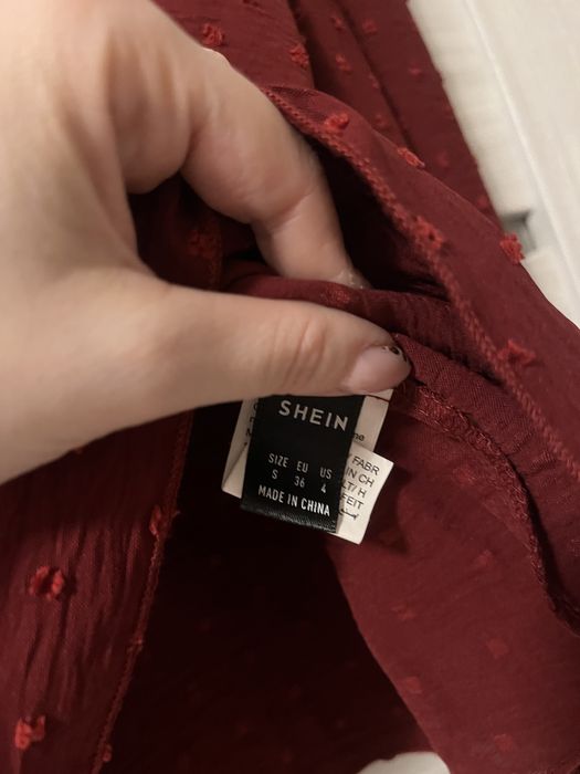 Bordowa bluzka rozmiar S