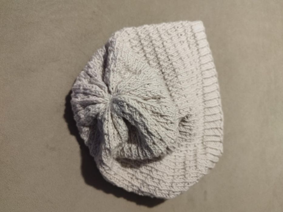 Ręcznie robiona czapka wełna kaszmir jedwab