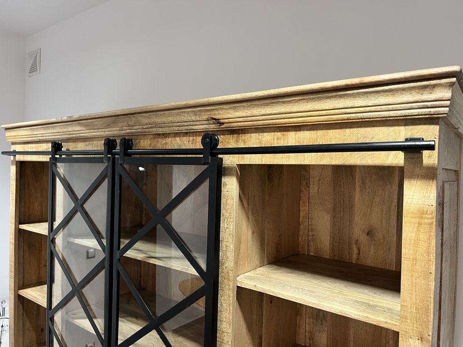 Kredens witryna loft industrialne drewno MANGO