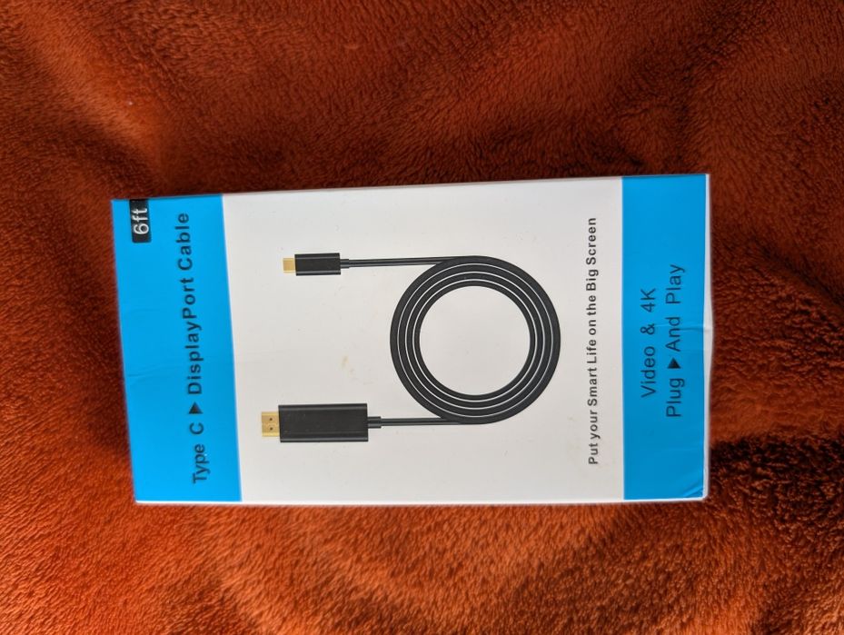 Кабель мультимедийный USB-C to Display Port 4k