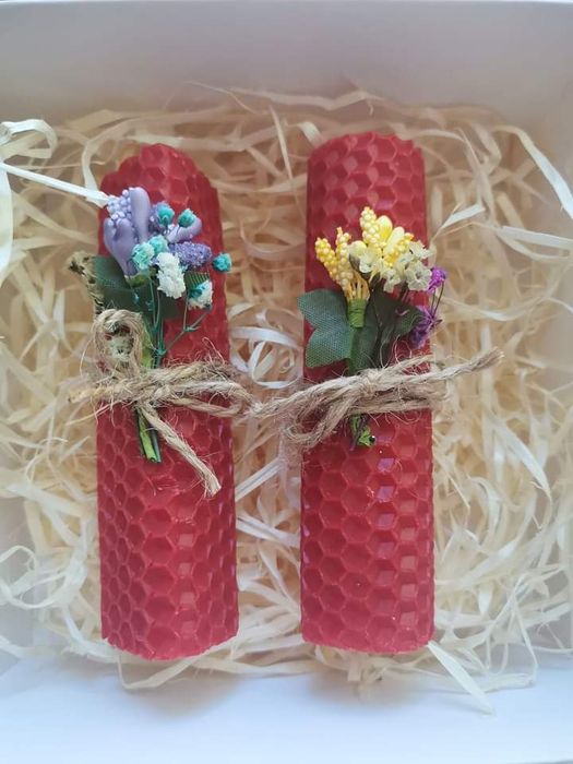 Набір свічок з вощини