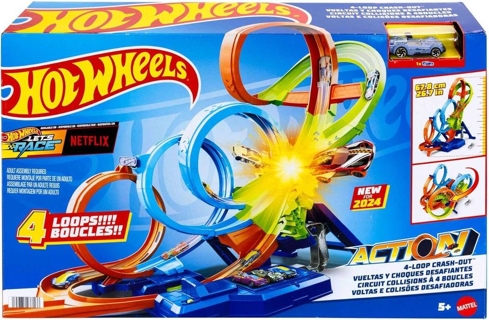 Трек Hot Wheels Action 4-Loop Crash Out: шалені віражі та петлі