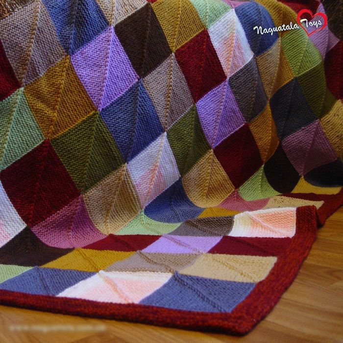 В'язаний плед ручної роботи "Кольорові сни"