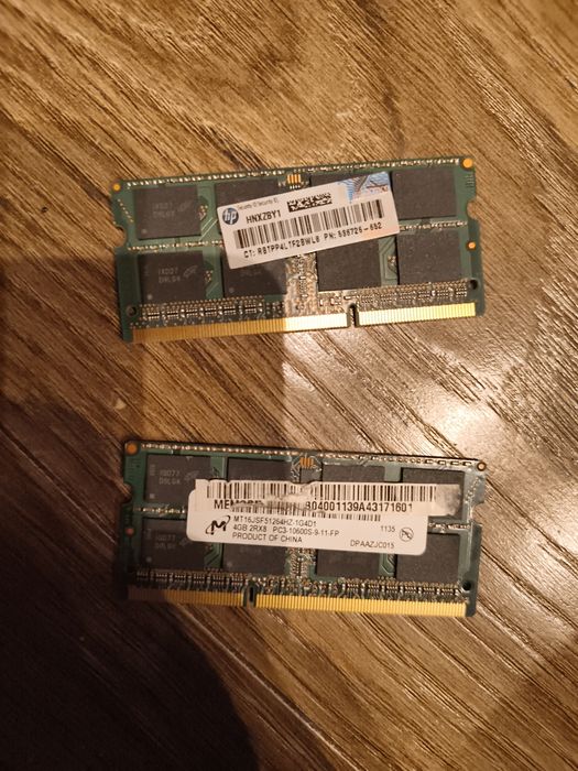 2 kosci ram  HP 4GB DDR3 PC3-10600S