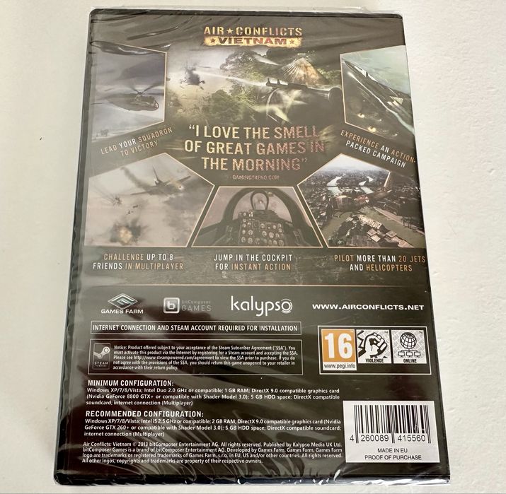 Jogo PC DVD Air Conflicts Vietnam NOVO selado