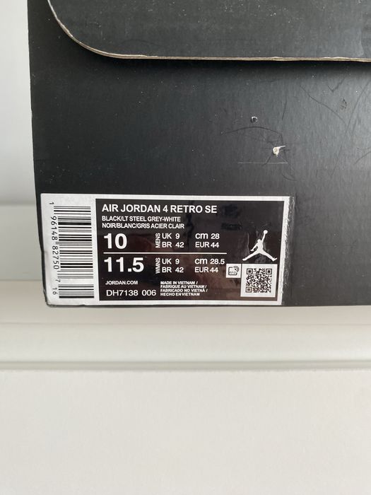 Nike Air Jordan 4 Black Canvas 44 nowe Yeezy New balance 9060
