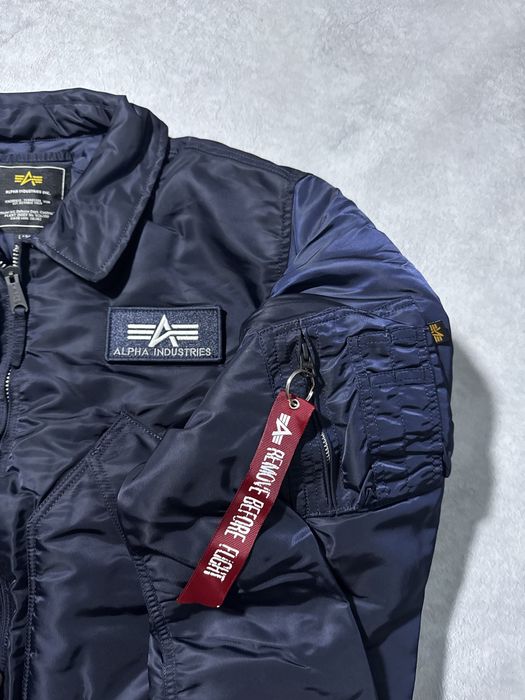 Бомбер alpha industries cwu 45 синій — zdjęcie 3
