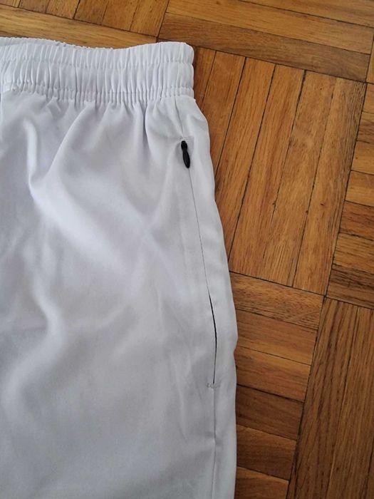Spodenki męskie 4xl białe z kieszeniami na zamek