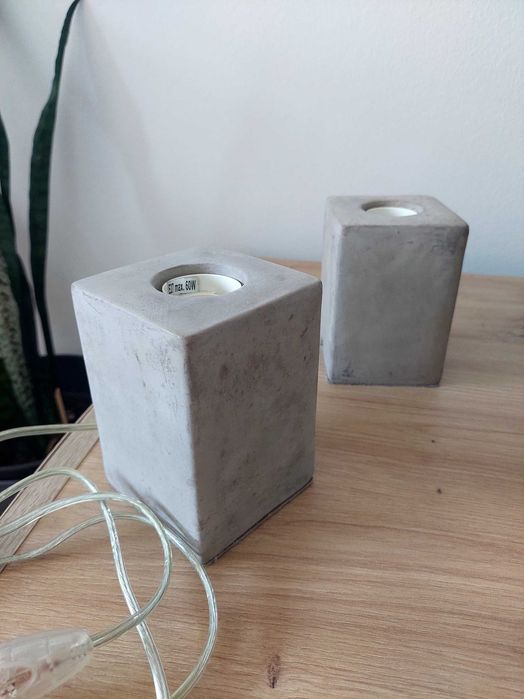 Candeeiros de mesa bloco cimento