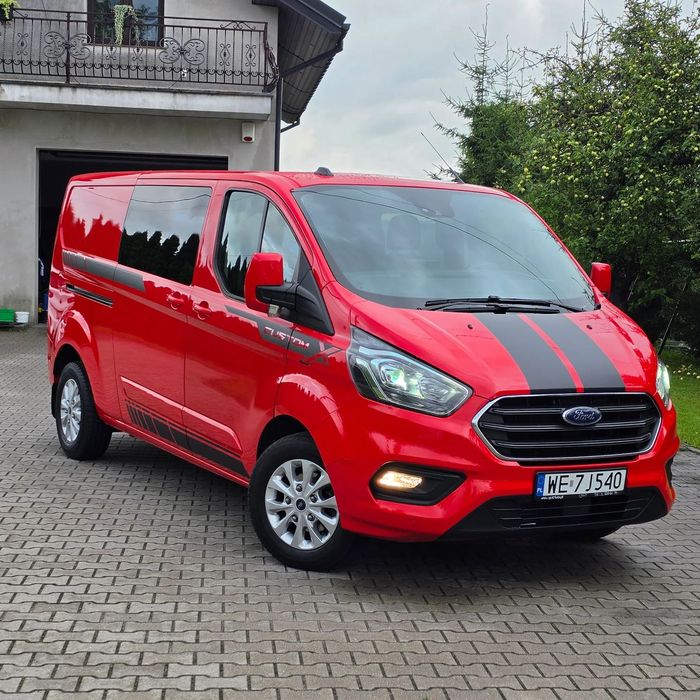 Ford TRANSIT CUSTOM BRYGADÓWKA LONG 6 OSÓB AUTOMAT 2.0 TDCI 170KM LIMITED  2.0 TDCI 170KM Automat Brygadówka 6 Osób Limited Pewne Auto FV23%