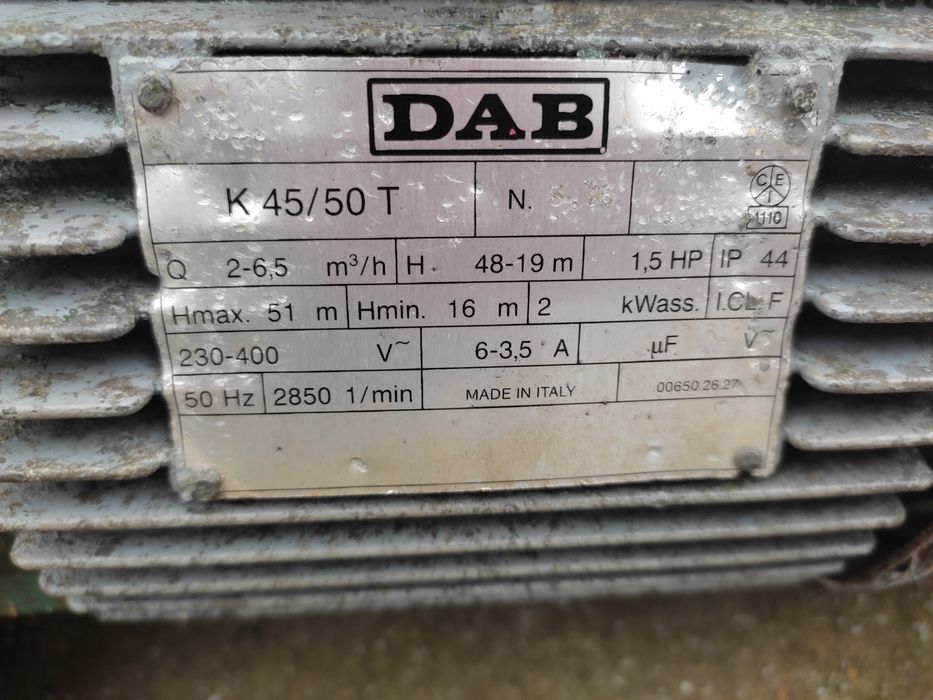 Motor Dab trifásico/Polegada e meia