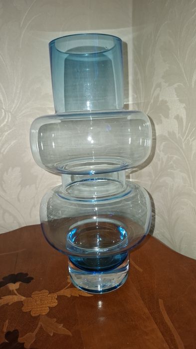 Wazon szklany niebieski