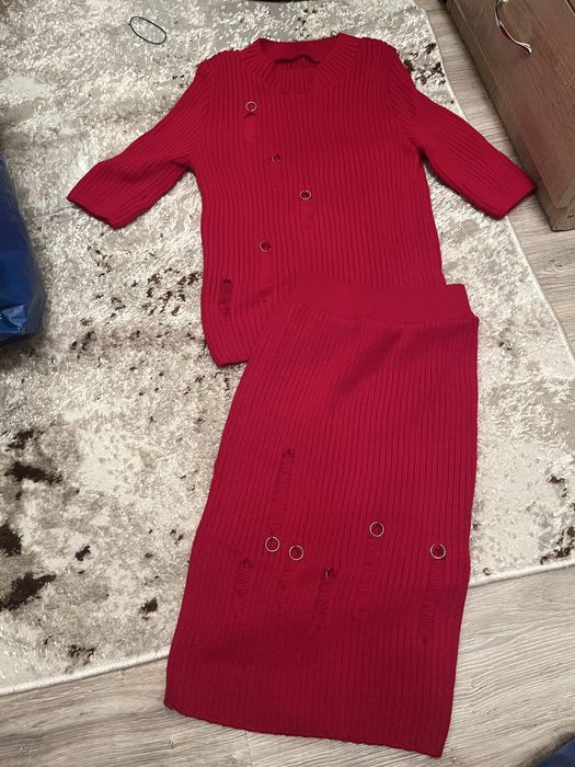 Вʼязаний костюм / жіночий костюм 42-46 юбка та кофта