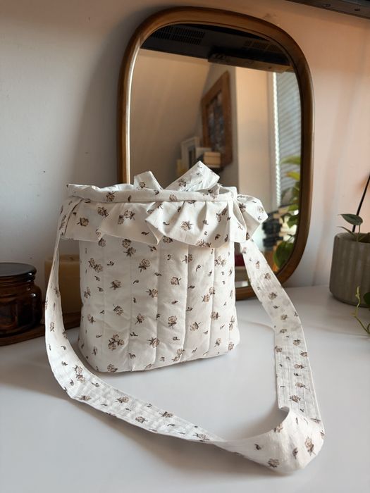 handmade urocza torebka na ramie koszyczek
