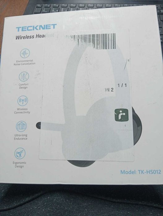 Headset TeckNet Wireless TK-HS012 - Bluetooth 5.2 (50h Bateria)