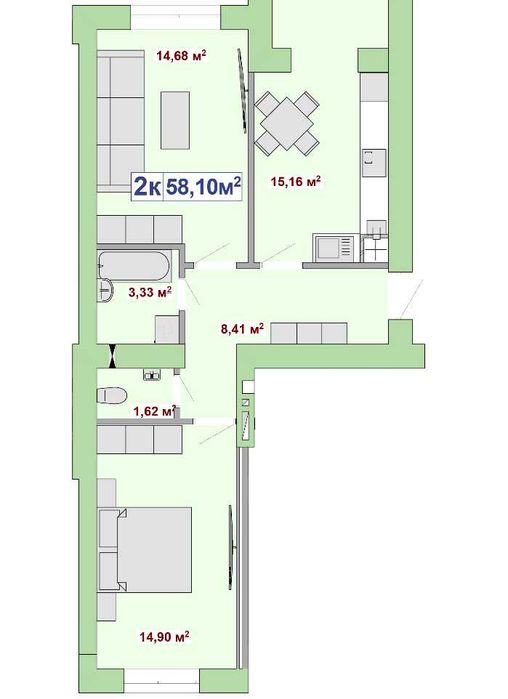 2-ох кім кватира поруч з парком Шевченка