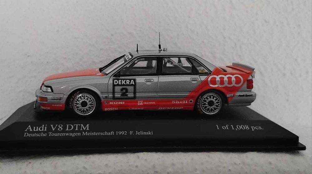 AUDI V8 DTM 1992  Minichamps. 50€. Vendo miniaturas da minha coleção 1/43.