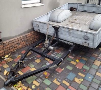 Прицеп-лафет с лебёдкой и упорами - 2 в 1 - для лодки или МОТО-лафет