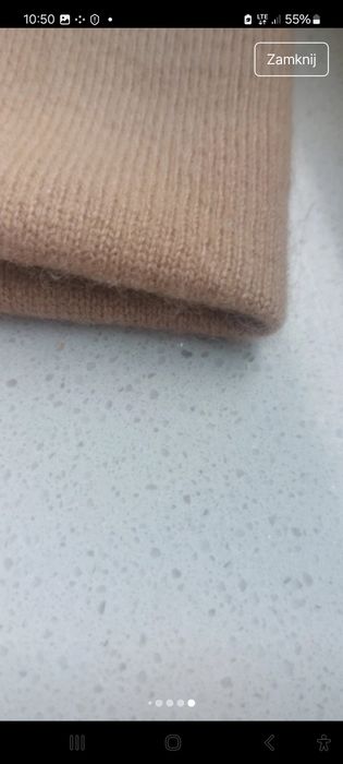 Opaska 100% kaszmir camel/ caffe latte