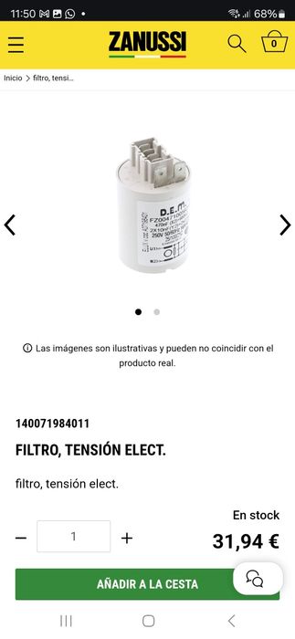 Filtro tensión electrica