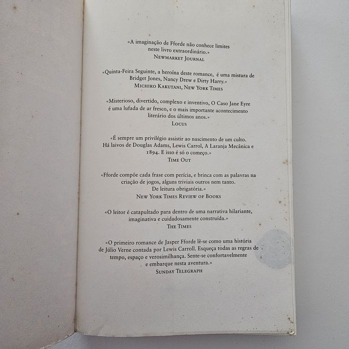 Livro "O caso Jane Eyre"