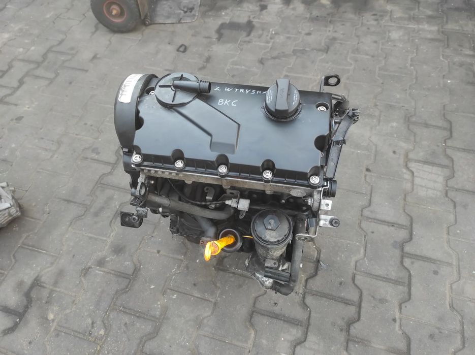 SILNIK SŁUPEK VW AUDI SEAT SKODA 1.9 TDI 105 KM 204TYS BJB BKC BXE BRU AVQ BXF Z POMPOWTRYSKAMI WYSYŁKA !!!!!!