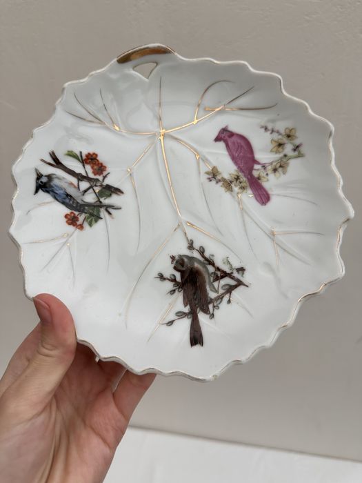 Тарілка з птахами вінтаж