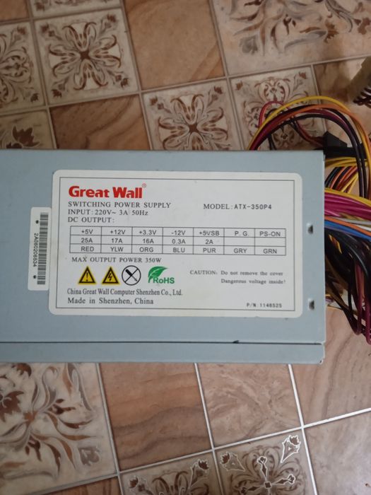 Блок живлення до П К Great wall atx350p4
Great Wall
Модель : ATX-400F