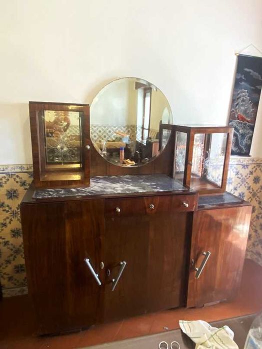 Conjunto de Sala - Art déco - Aparadores, cristaleira e mesa