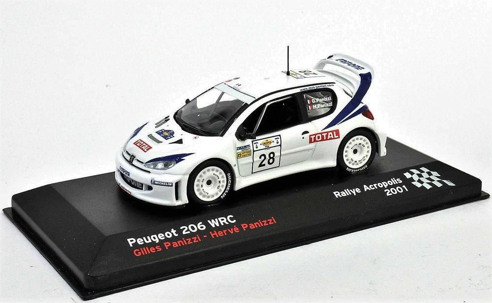 Peugeot 206 WRC Rallye Acropolis 2001 Ixo 1/43 novo em caixa