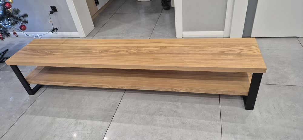 Ławka RTV z drewna litego