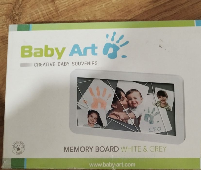 Baby Art memory board white and grey