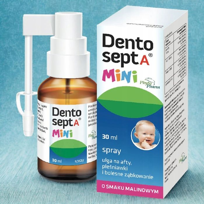 dentosept a mini spray ulga na afty, pleśniawki i bolesne ząbkowanie 30 ml