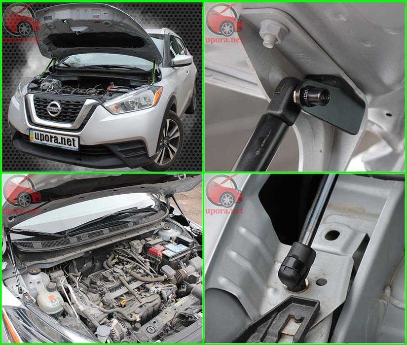 Амортизаторы упоры капота Nissan Juke Kicks Qashqai Rogue X-Trail XTL