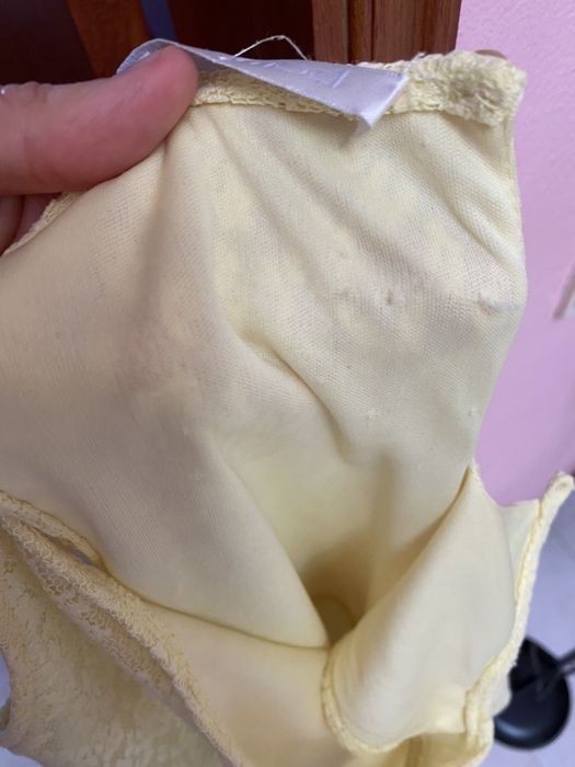 PROMOD Vestido renda amarelo claro (M)